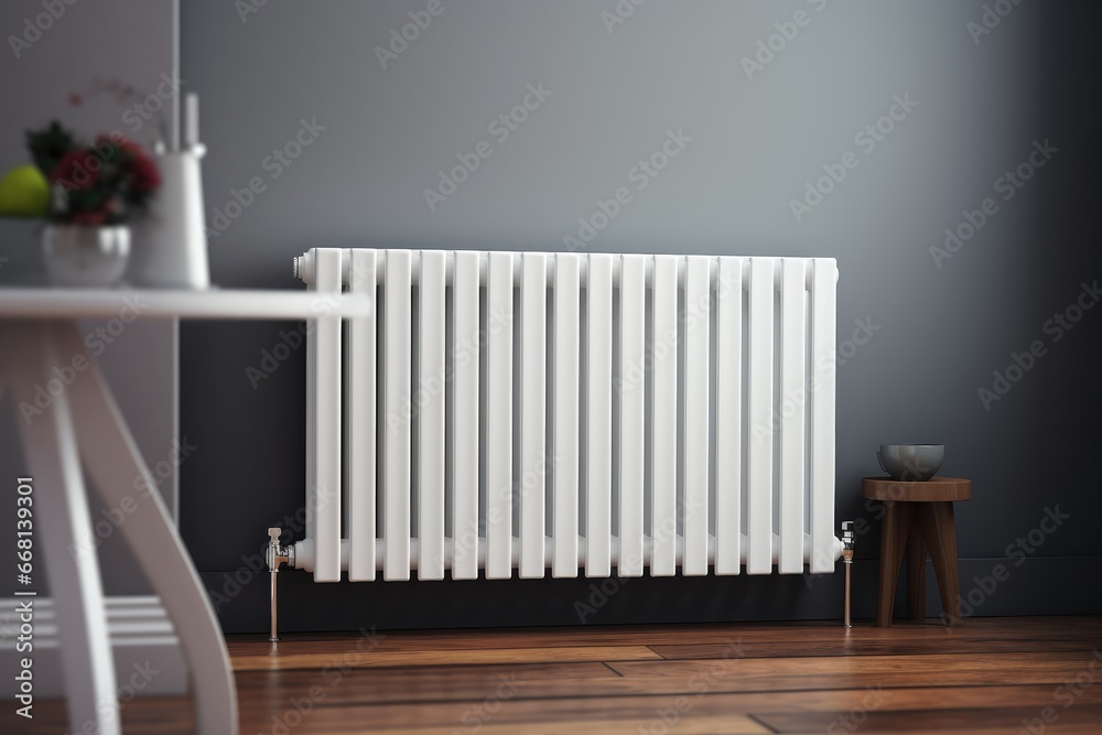 custom made wallpaper toronto digitalEfficient Radiator - Modern heating radiator in a cozy living room setting - House Heating - AI Generated