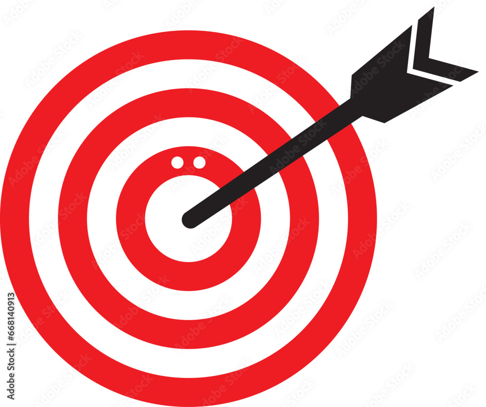 Target in the colors of the Austrian flag with Ö in the middle Target in the colors of the Austrian flag with Ö in the middle