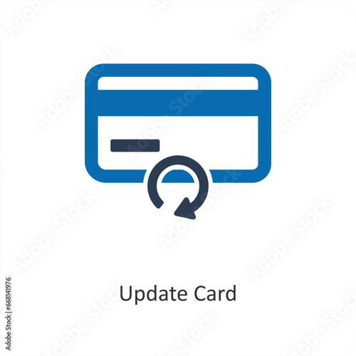 Update Card and refresh icon concept