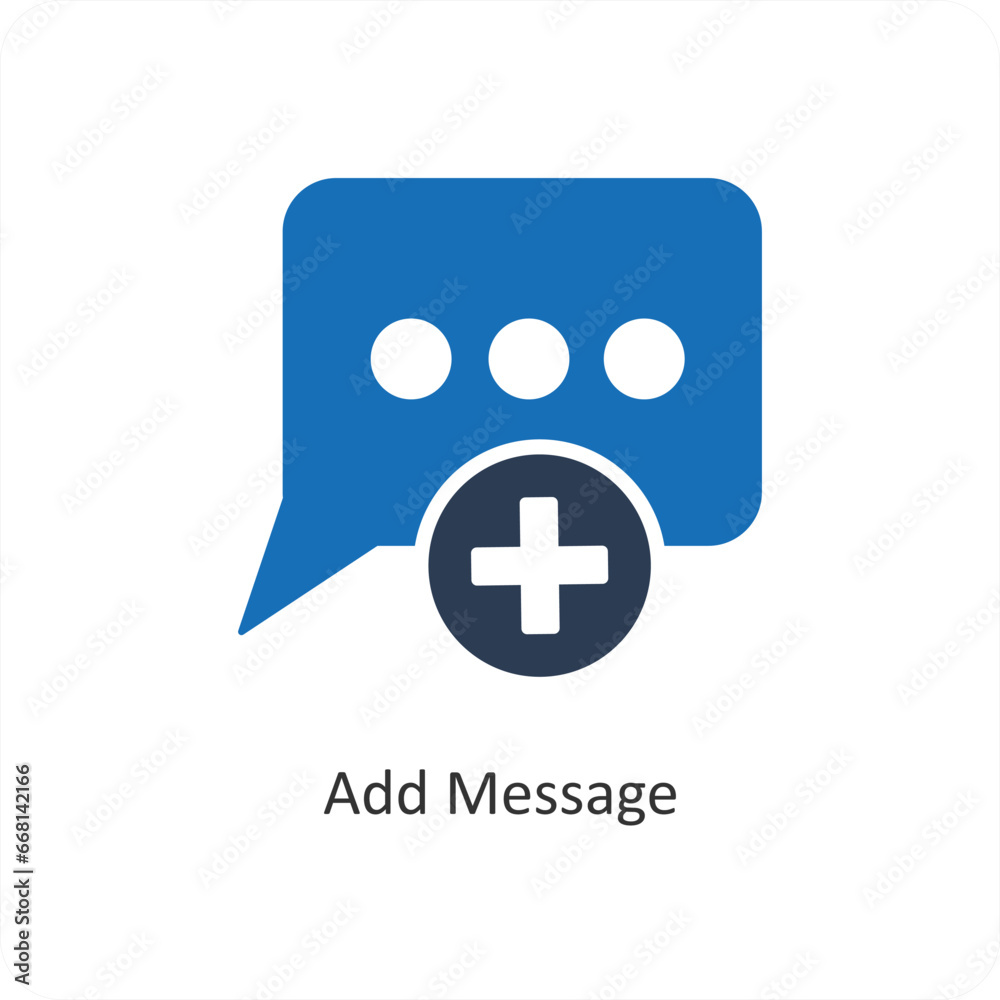 Fototapeta premium Add Message and create icon concept