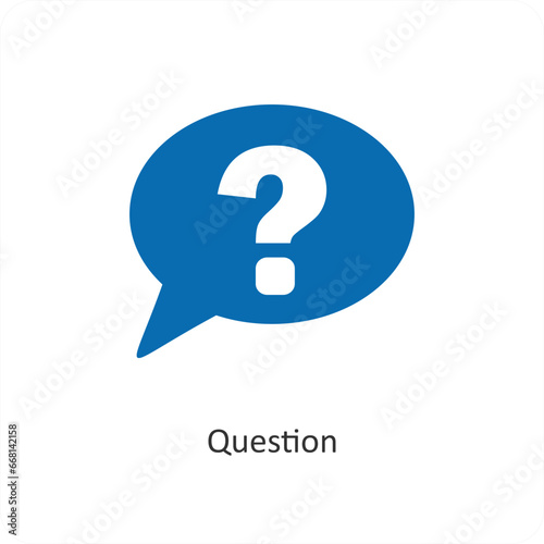 Question and query icon concept