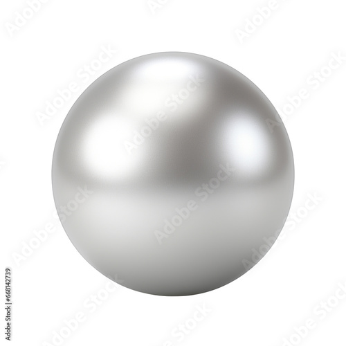 3D metallic silver ball clip art