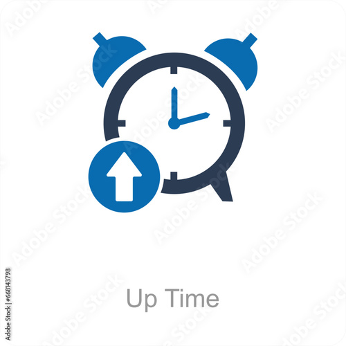 Up Time and time icon concept