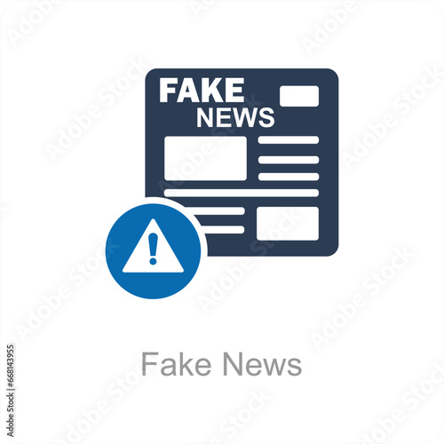Fake News and news icon concept