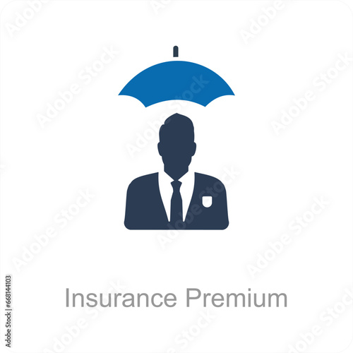 Insurance Premium and assurance icon concept