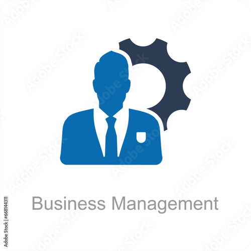 Business Management and management icon concept