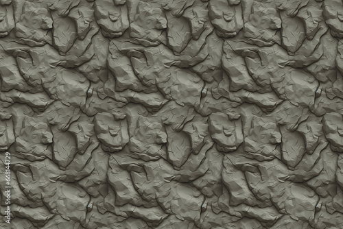 Seamless pattern of stylized bedrock texture