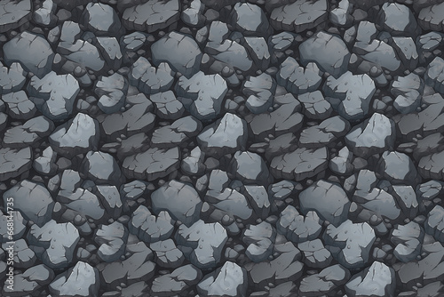 Seamless pattern of stylized bedrock texture