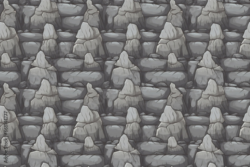 Seamless pattern of stylized bedrock texture