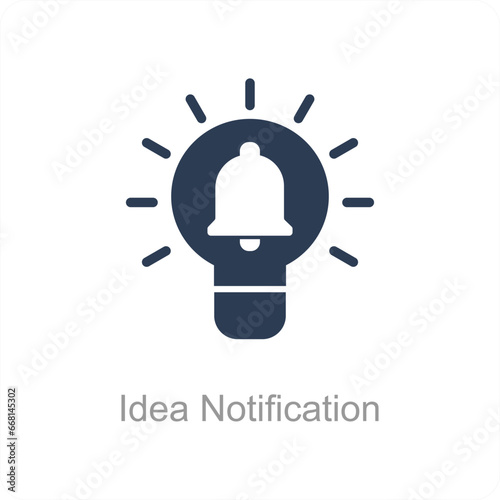 Idea Notification and alert icon concept