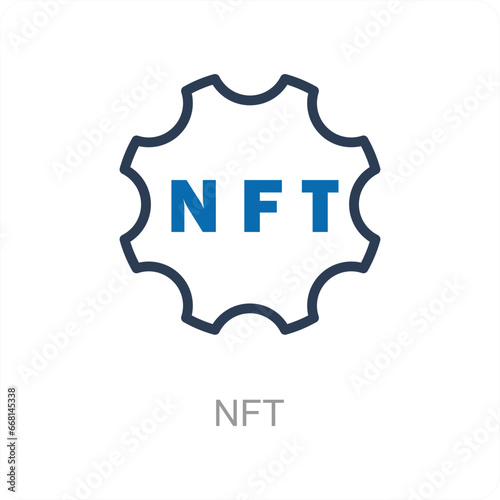 NFT and trade icon concept