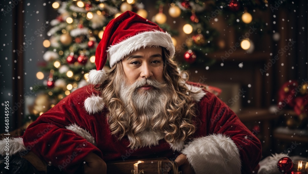 santa claus with christmas gifts santa claus with christmas gifts