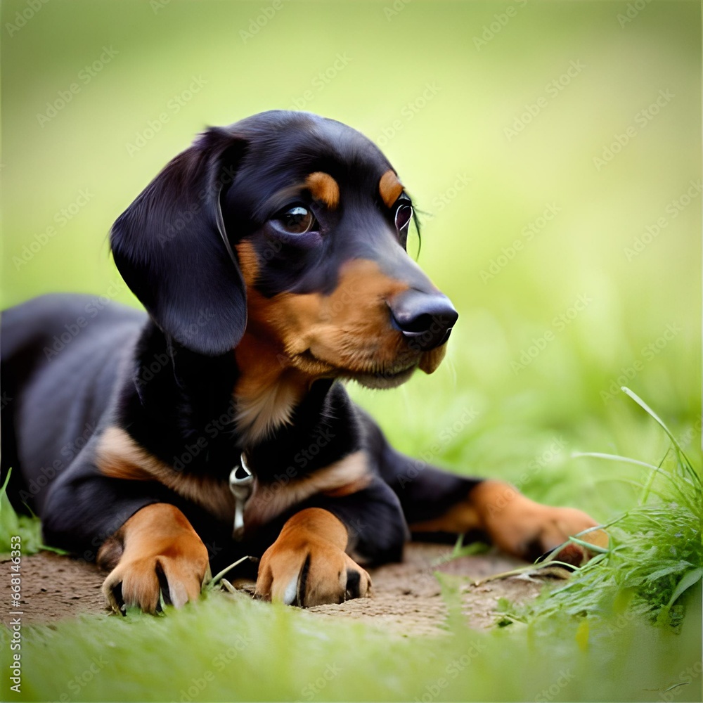 beagle puppy on grass