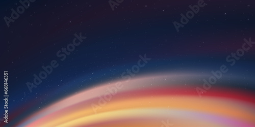 Sky Night Ramadan background with starry on dusk sky,Vector banner Universe Space of Galaxy with Milky Way landscape.Vector Banner Islamic sky for Ramadan Kareem, Eid Mubarak, Eid al adha.Ei al Fitr