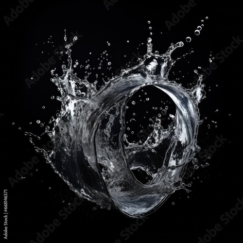Water Splash On a Black background. © Andrew