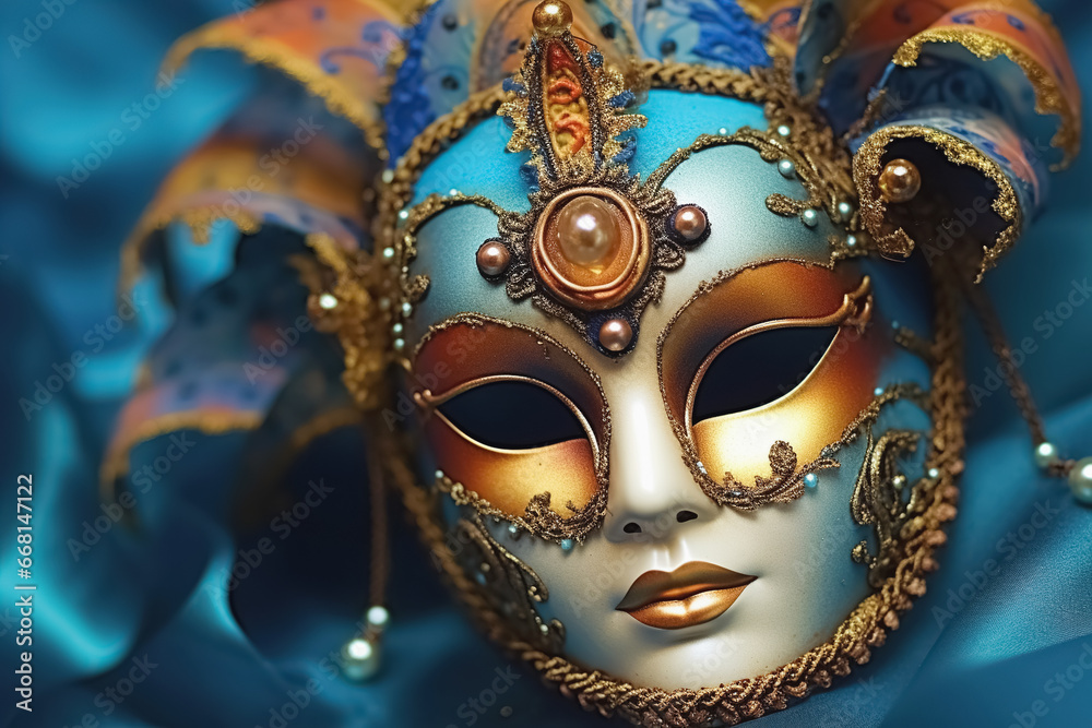 traditional venetian carnival mask. Generative Ai