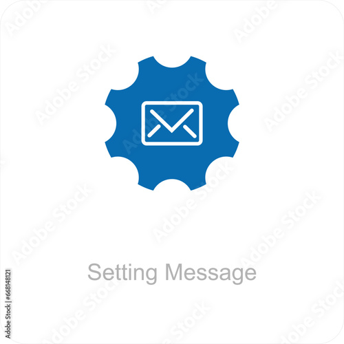 Setting Message and messsage icon concept photo