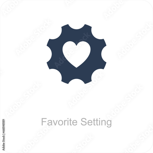 Favorite Setting and configuration icon concept