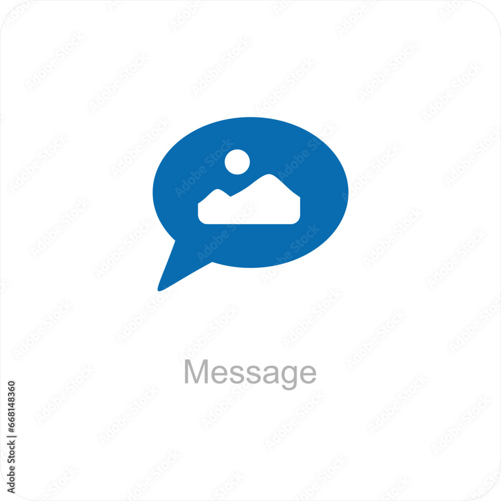 Message and chat icon concept Message and chat icon concept