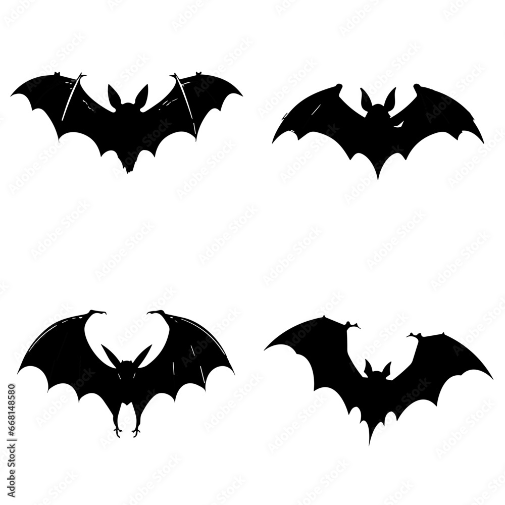 halloween, bat, pumpkin, vector, illustration, night, silhouette, autumn, horror, cartoon, black, animal, holiday, dark, design, vampire, icon, spooky, scary, moon, orange, art, bats, symbol, fear