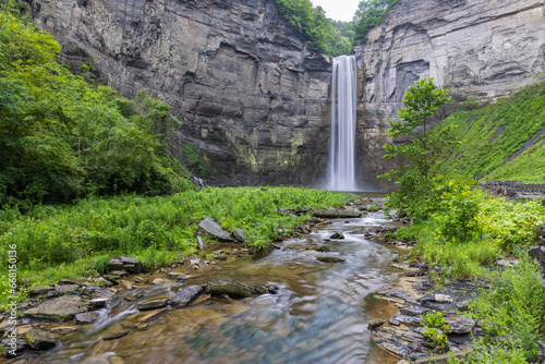 Wide view of the Taughannock falls in Trumansburg, New York, USA photo