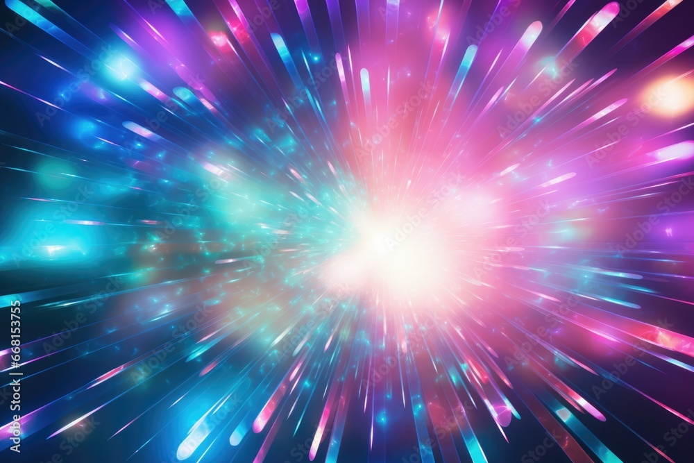 Fototapeta premium Sparkling colorful crystal spectrum flare background