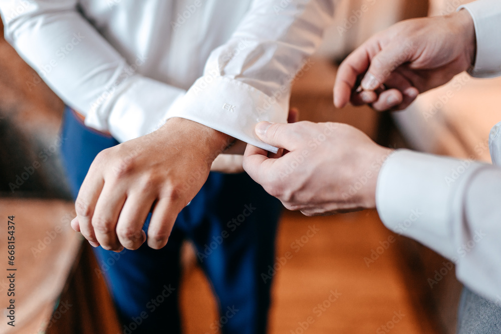 Fototapeta premium Details von einem Mann in einem Anzug