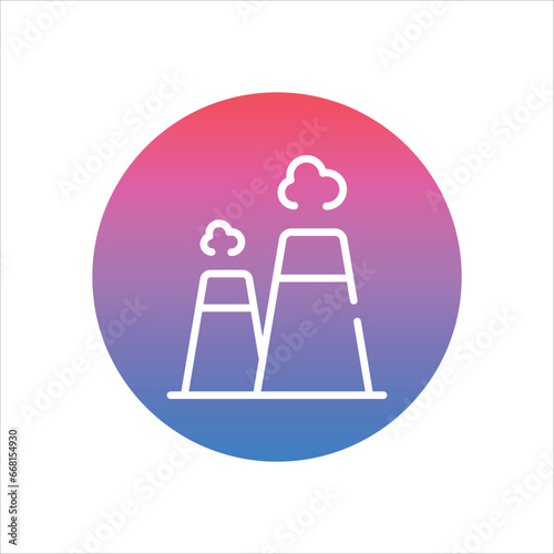 Nuclear Power icon vector stock illustration