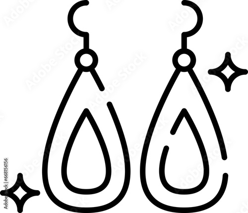 Earring line icon