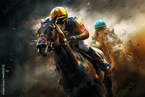 The Jockey's Unyielding Quest for Victory © rzrstudio