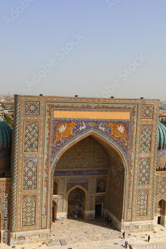 Registan - old public square on the silk road in the heart of the ancient city of Samarkand, Uzbekistan
