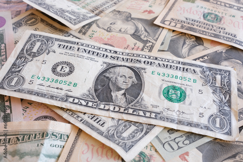 Pile of United States Dollars close up Pile of United States Dollars close up