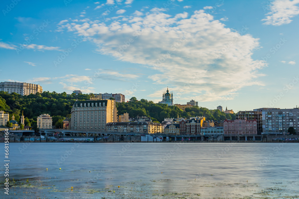 City of Kyiv: Dnieper River View with St. Andrews Church