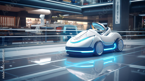robot in the futuristic office
