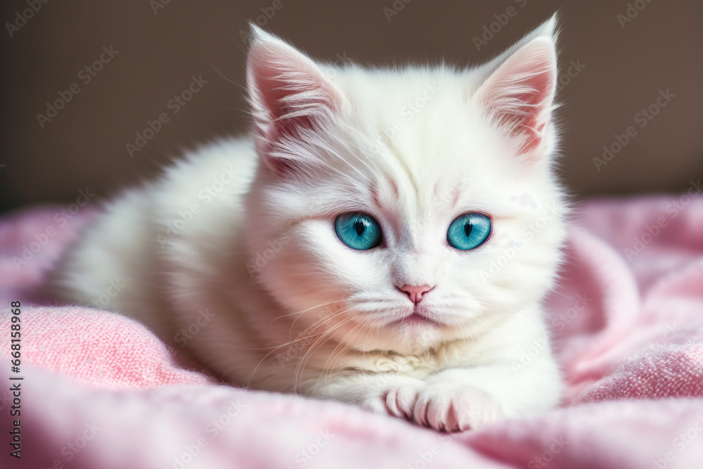 An adorable little kitten. The Adventures of a Cute Little Kitten. Generative AI