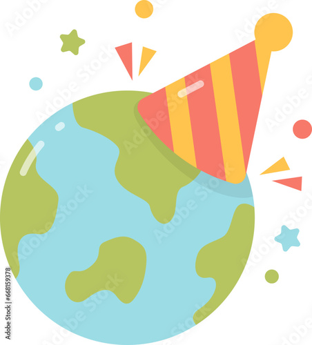 Happy earth day icon