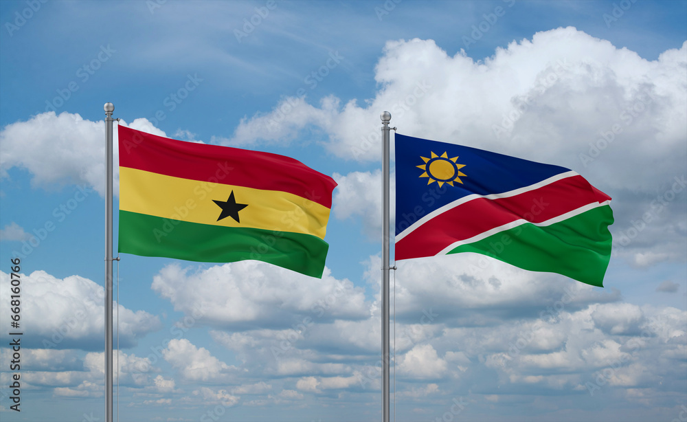Namibia and Ghana, country relationship concept Namibia and Ghana, country relationship concept