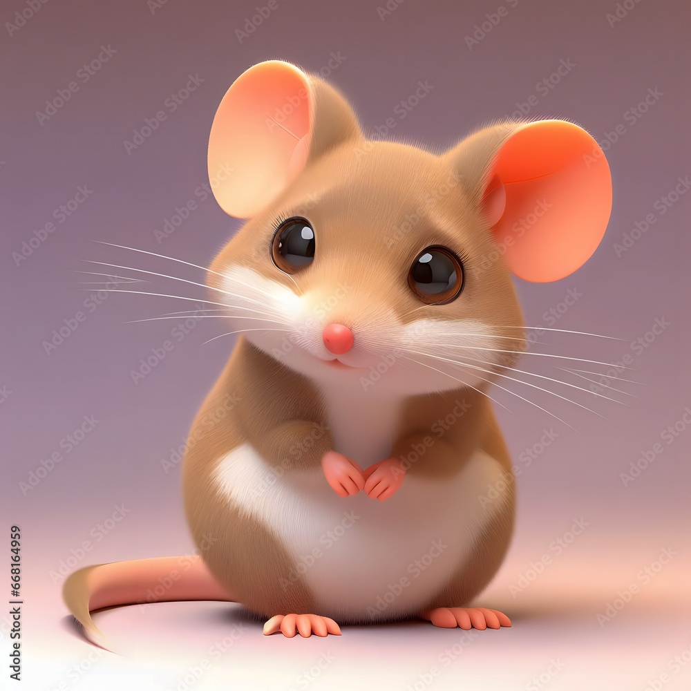 there is a small mouse sitting on the ground with its paws crossed Generative AI there is a small mouse sitting on the ground with its paws crossed Generative AI