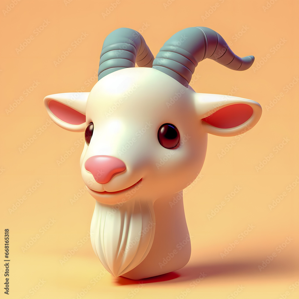 there is a white goat with a long horn and a long beard Generative AI there is a white goat with a long horn and a long beard Generative AI