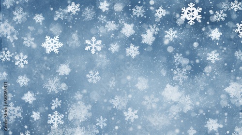 A gentle snowfall, with each unique snowflake contributing to the serene wintry landscape.