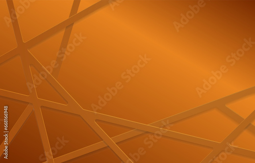 Orange 3d papercut line background template. Background template with an elegant design concept for banner, flayer.
