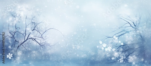 Abstract artistic background with cool designs evoking wintry atmosphere for decoration