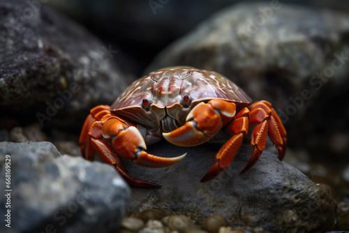 Crab on a rock - Generative AI