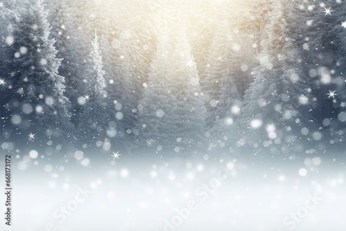 Winter wonderland. Glistening snowscape. Frosted forest. Captivating scenery. Christmas magic. Snowy landscape at sunrise. Holiday delight. Icy decorations