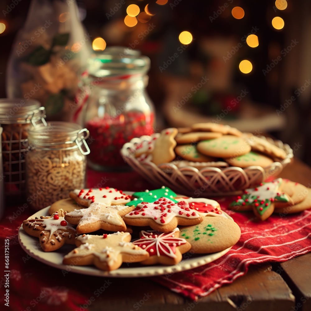 christmas cookies on the table christmas cookies on the table