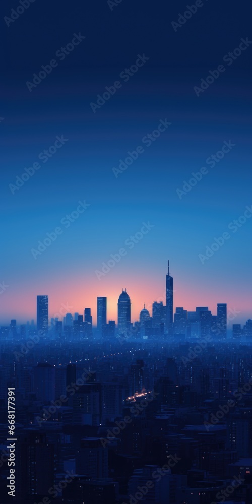 A stunning view of a city at dusk, captured from a high rise building. Perfect for urban landscape photography or showcasing the beauty of a city skyline.