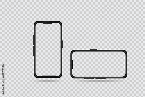 Smartphone Mockup vector Transparent eps 10
