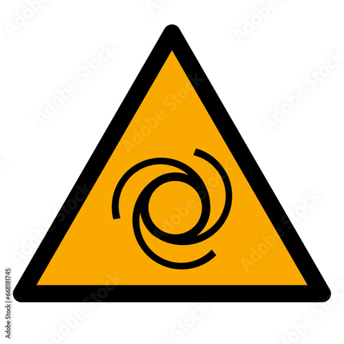 Vector graphic of ISO 7010 sign warning for automatic start up