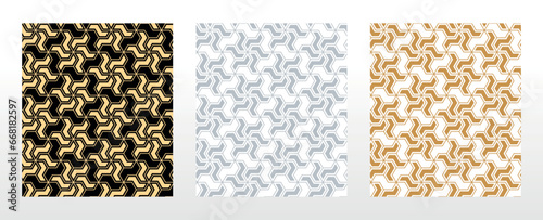 Set of abstract geometric patterns. Seamless vector backgrounds. Colored ornaments Graphic modern patterns Simple lattice graphic design