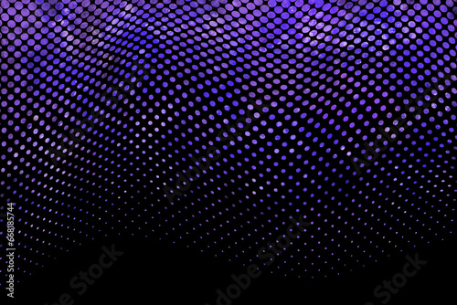 illustration of a halftone background with gradient and watercolor splashes on black